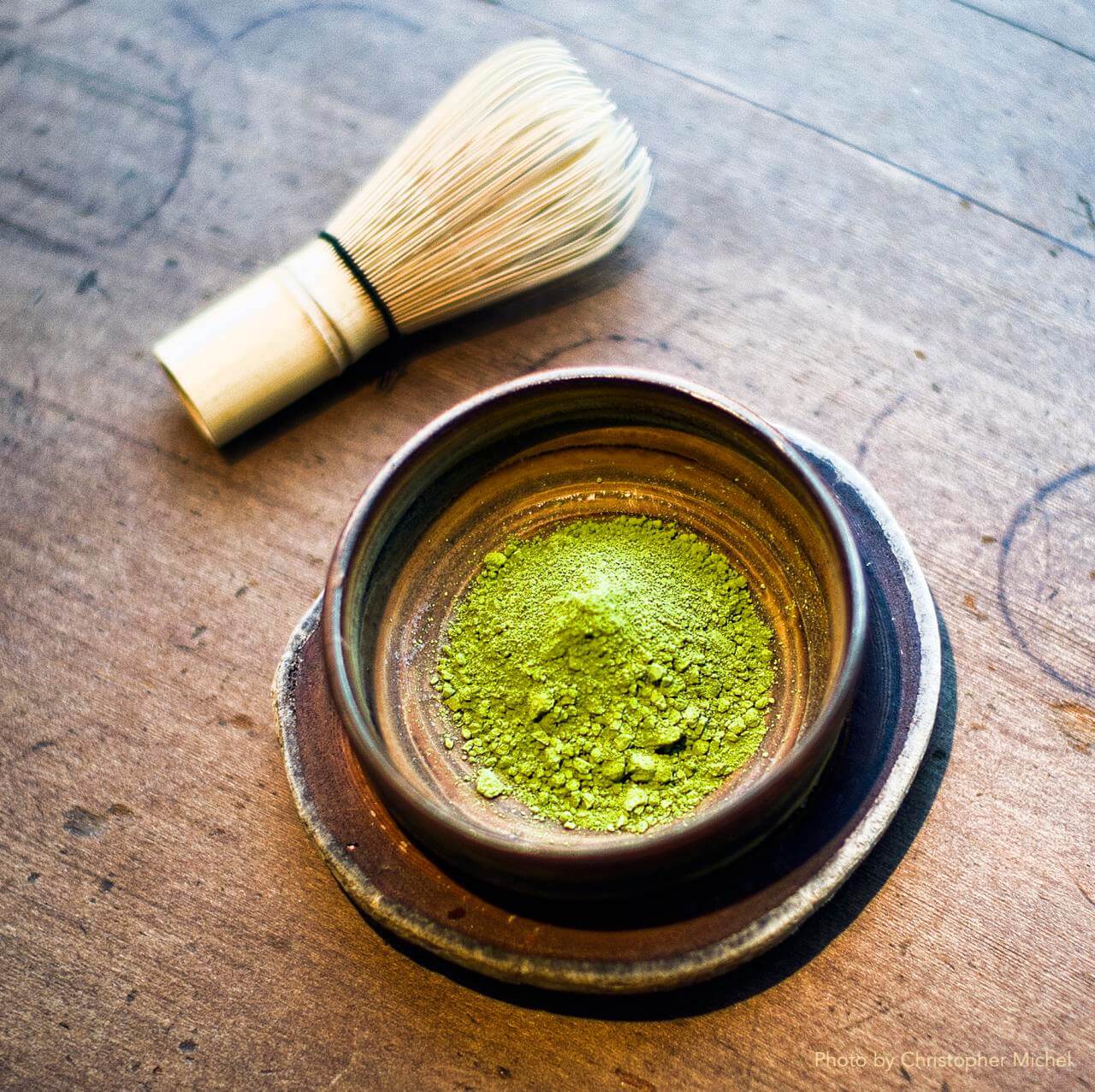 Matcha powder. Samovar Tea House, photo by Christopher Michel
