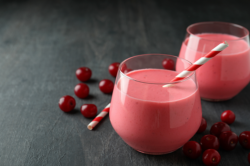 Cherry and strawberry smoothie