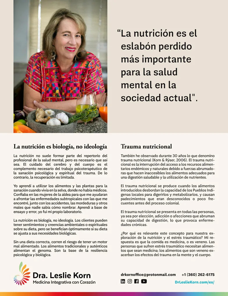 Dra Leslie Korn Kit Prensa Medicina Integrativa