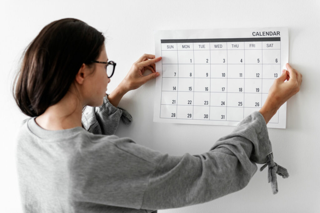 woman-checking-tapering-calendar